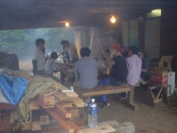 雨でもBBQできるよ